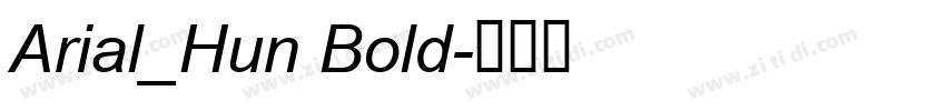 Arial_Hun Bold字体转换